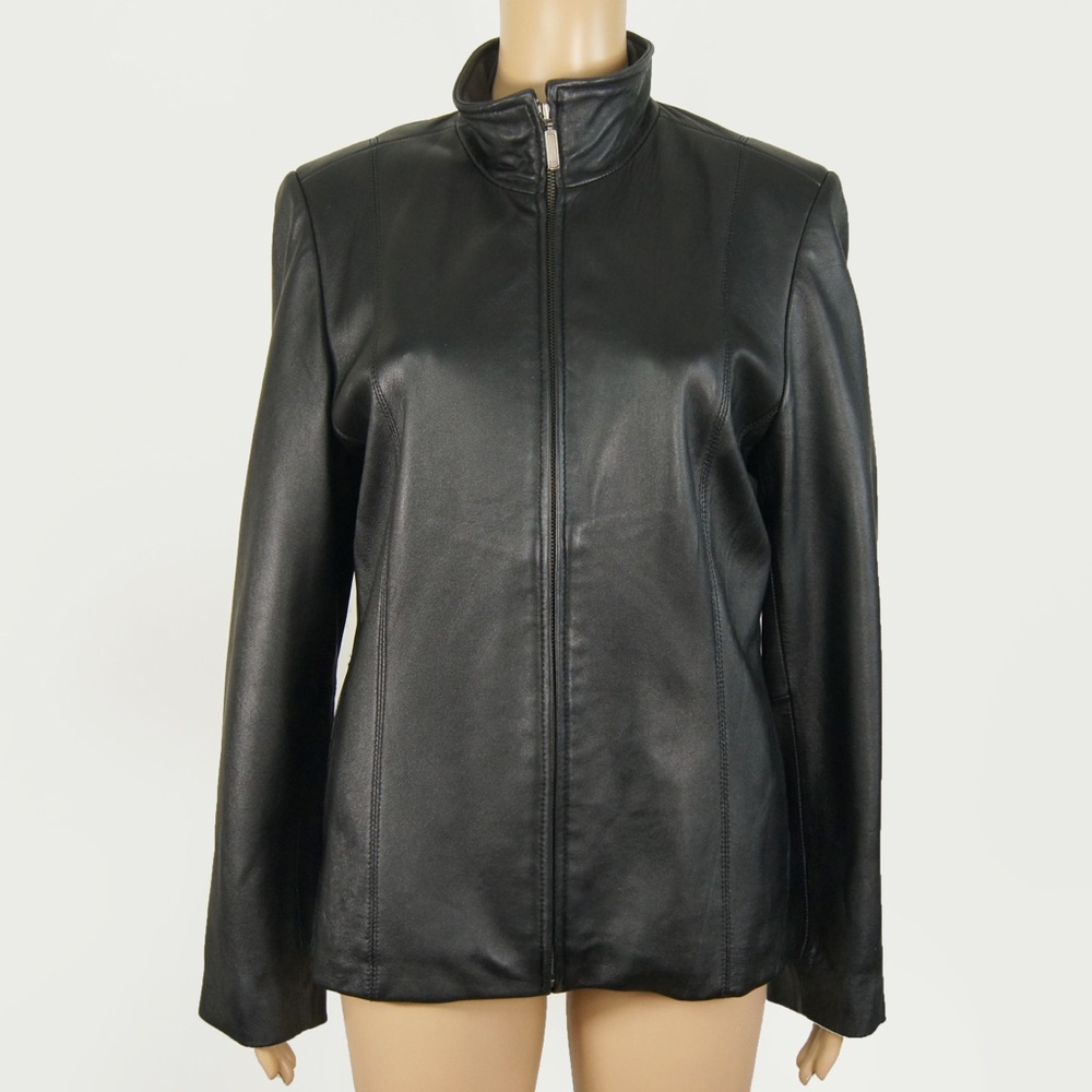 Vintage 90s Marvin Richards New York Classic Sleek Black Leather Jacket